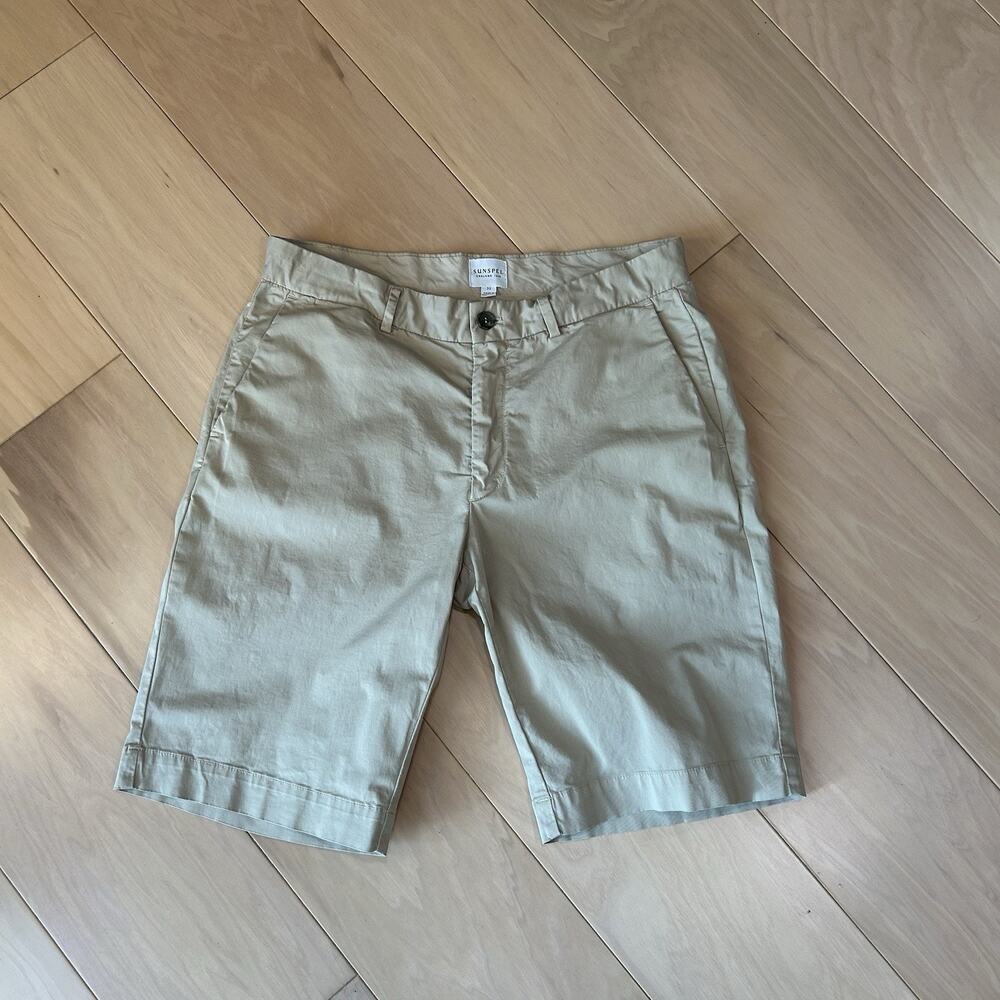 Sunspel England Lightweight Twill Chino Shorts *Stain Men’s 32
